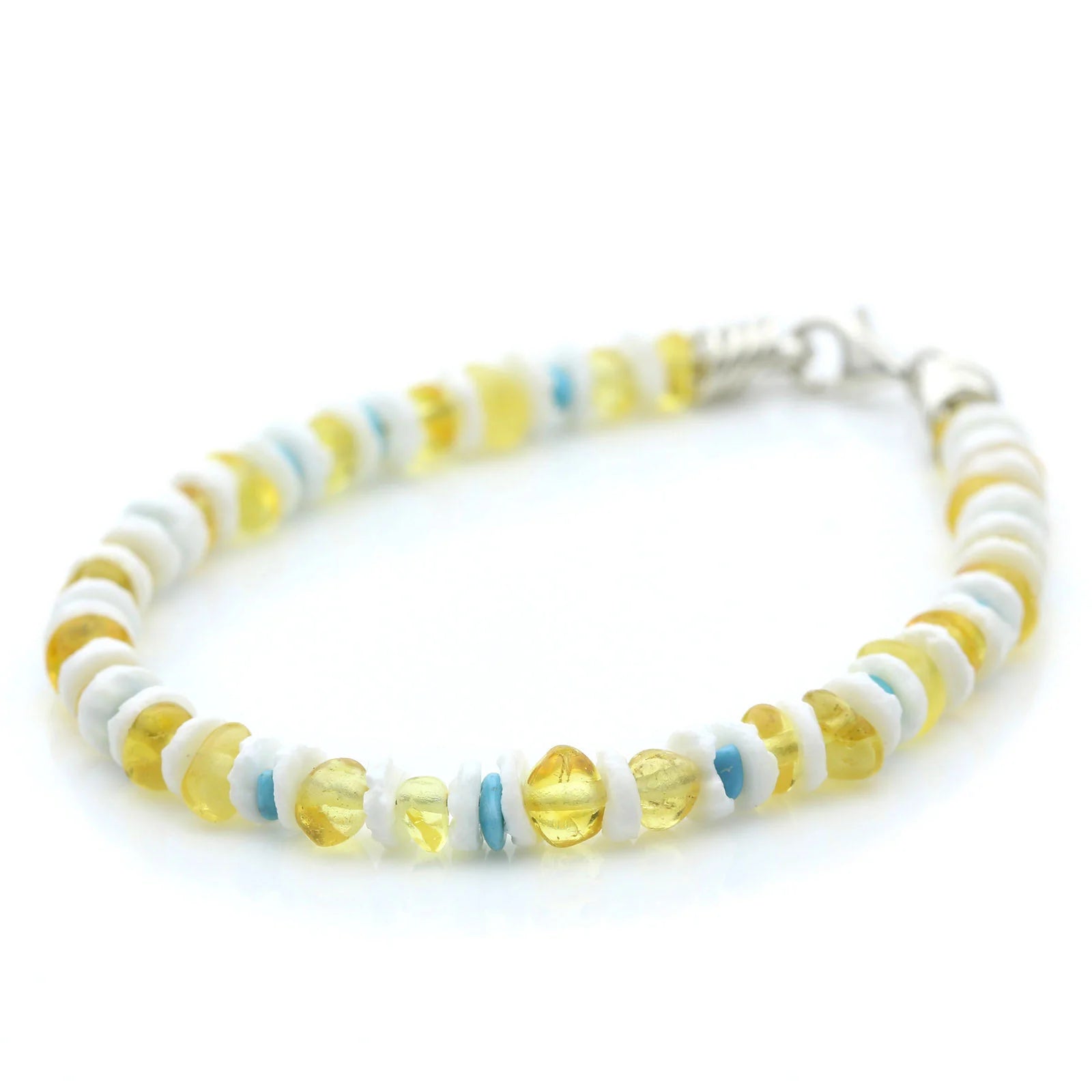 NATURAL BALTIC AMBER 925 STERLING SILVER BRACELET. SPT27