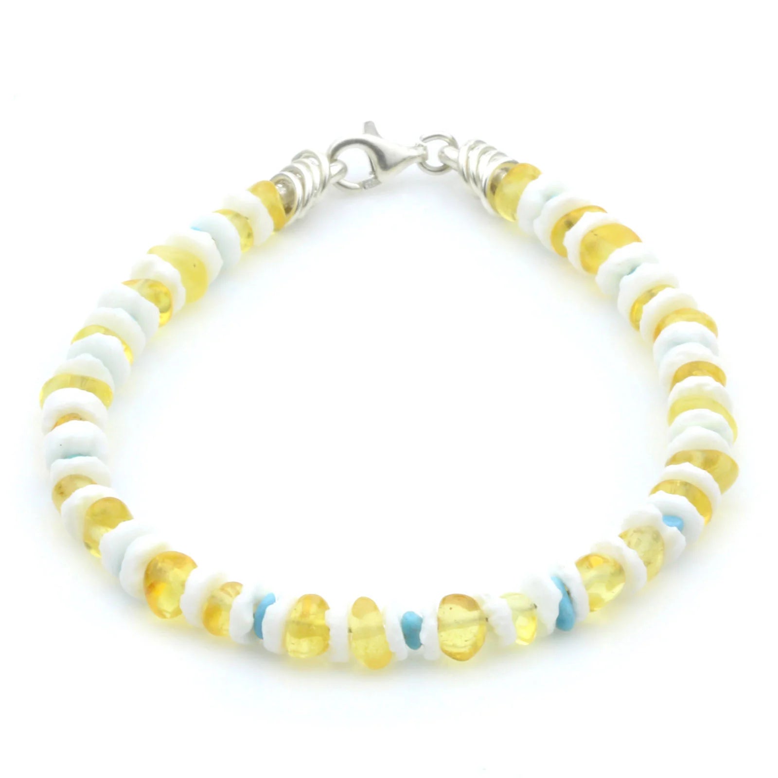 NATURAL BALTIC AMBER 925 STERLING SILVER BRACELET. SPT27
