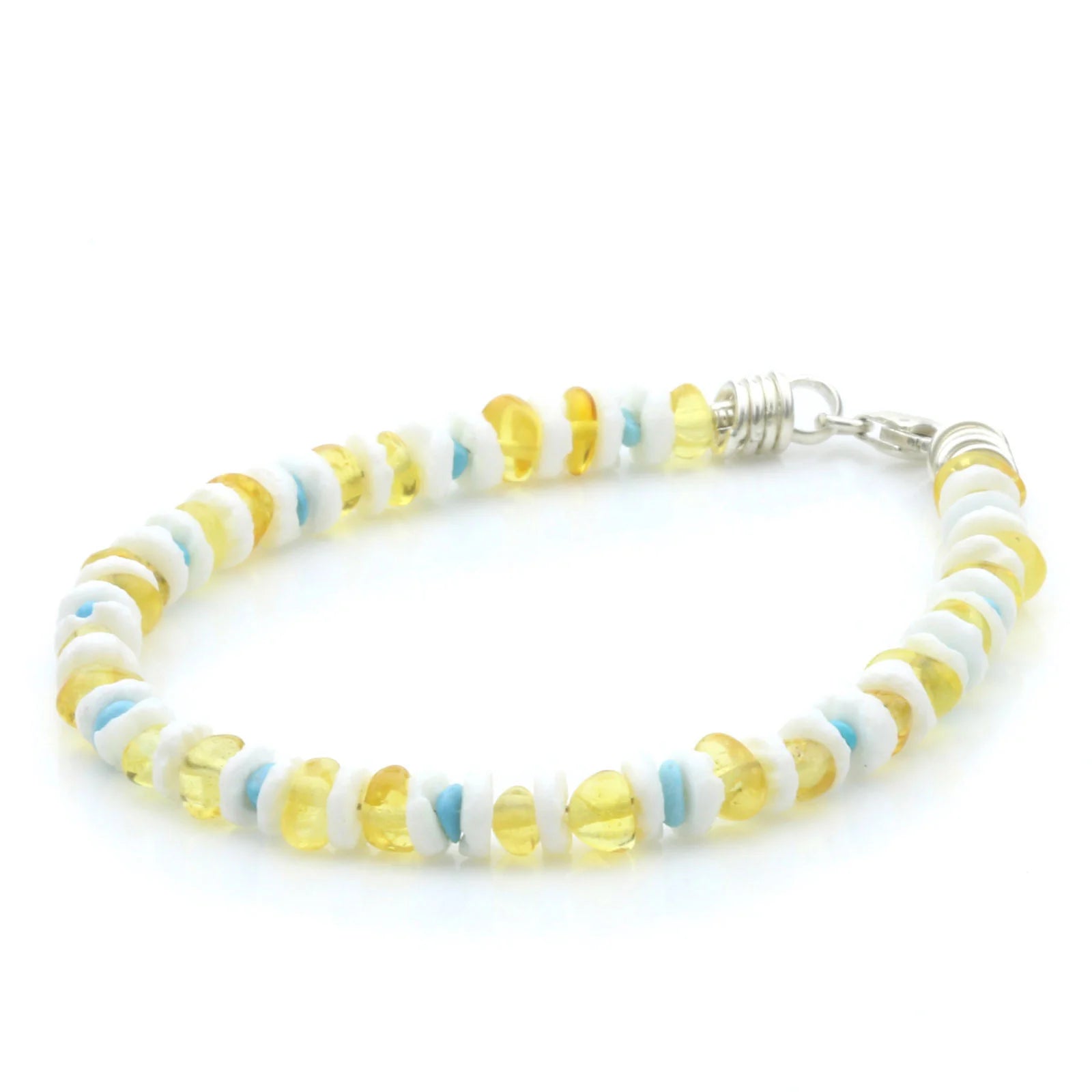 NATURAL BALTIC AMBER 925 STERLING SILVER BRACELET. SPT27