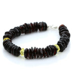NATURAL BALTIC AMBER 925 STERLING SILVER BRACELET. SPT44