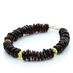 NATURAL BALTIC AMBER 925 STERLING SILVER BRACELET. SPT44