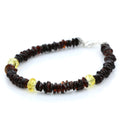 NATURAL BALTIC AMBER 925 STERLING SILVER BRACELET. SPT60