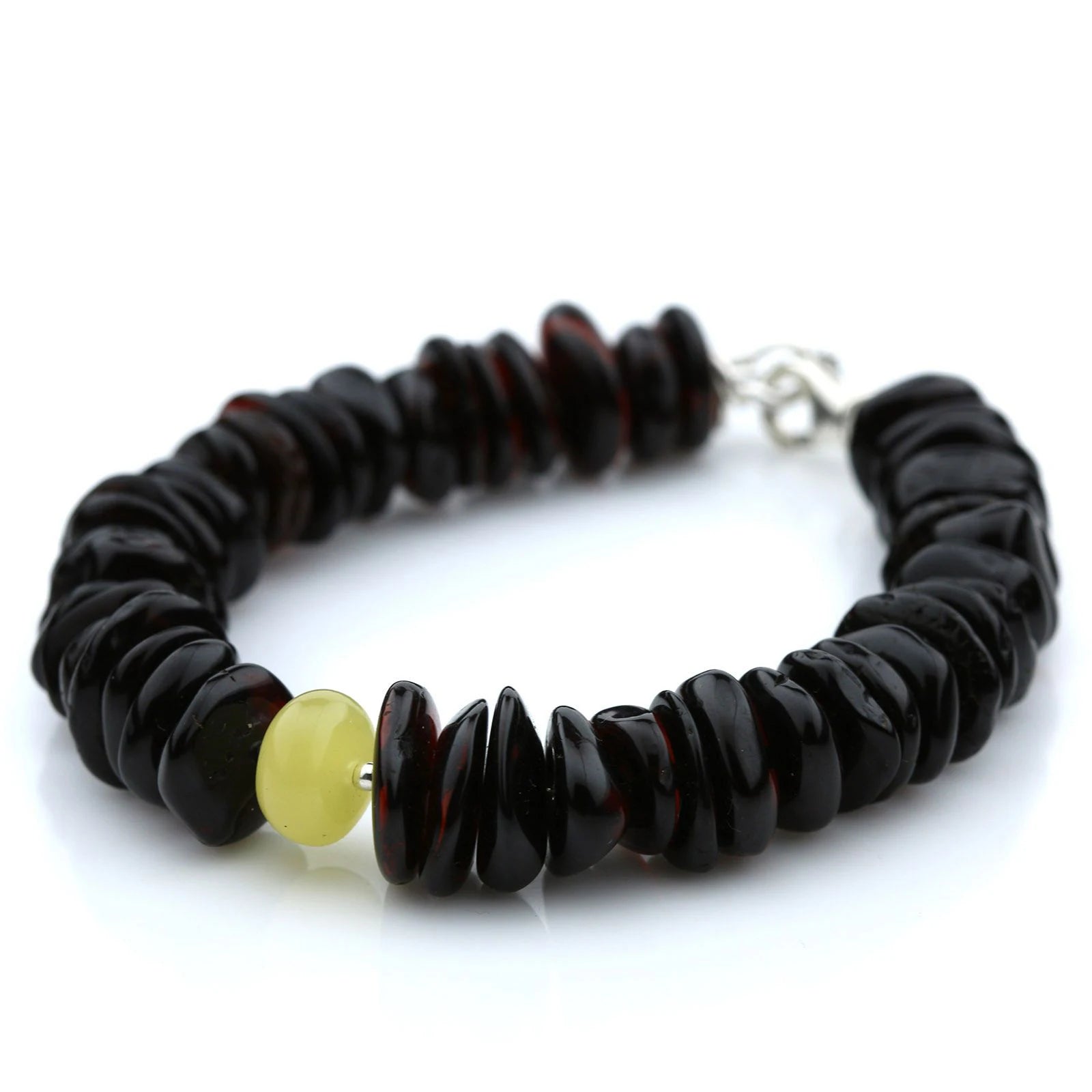 NATURAL BALTIC AMBER 925 STERLING SILVER BRACELET. SPT68