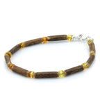 NATURAL BALTIC AMBER 925 STERLING SILVER BRACELET. SPT70