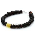NATURAL BALTIC AMBER 925 STERLING SILVER BRACELET. SPT90