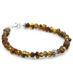 NATURAL BALTIC AMBER 925 STERLING SILVER BRACELET. SPT95