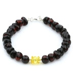 NATURAL BALTIC AMBER 925 STERLING SILVER BRACELET. SPT98