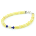 Adult Baltic Amber Lapis 925 Sterling Silver Bracelet. OCT18
