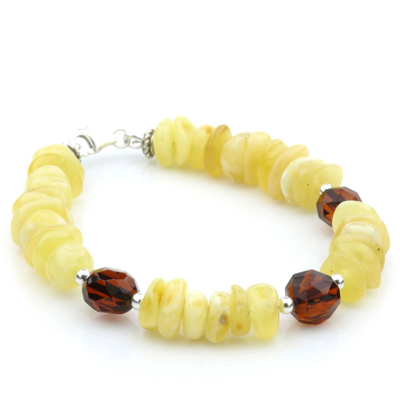 Adult Baltic Amber 925 Sterling Silver Bracelet. OCT23
