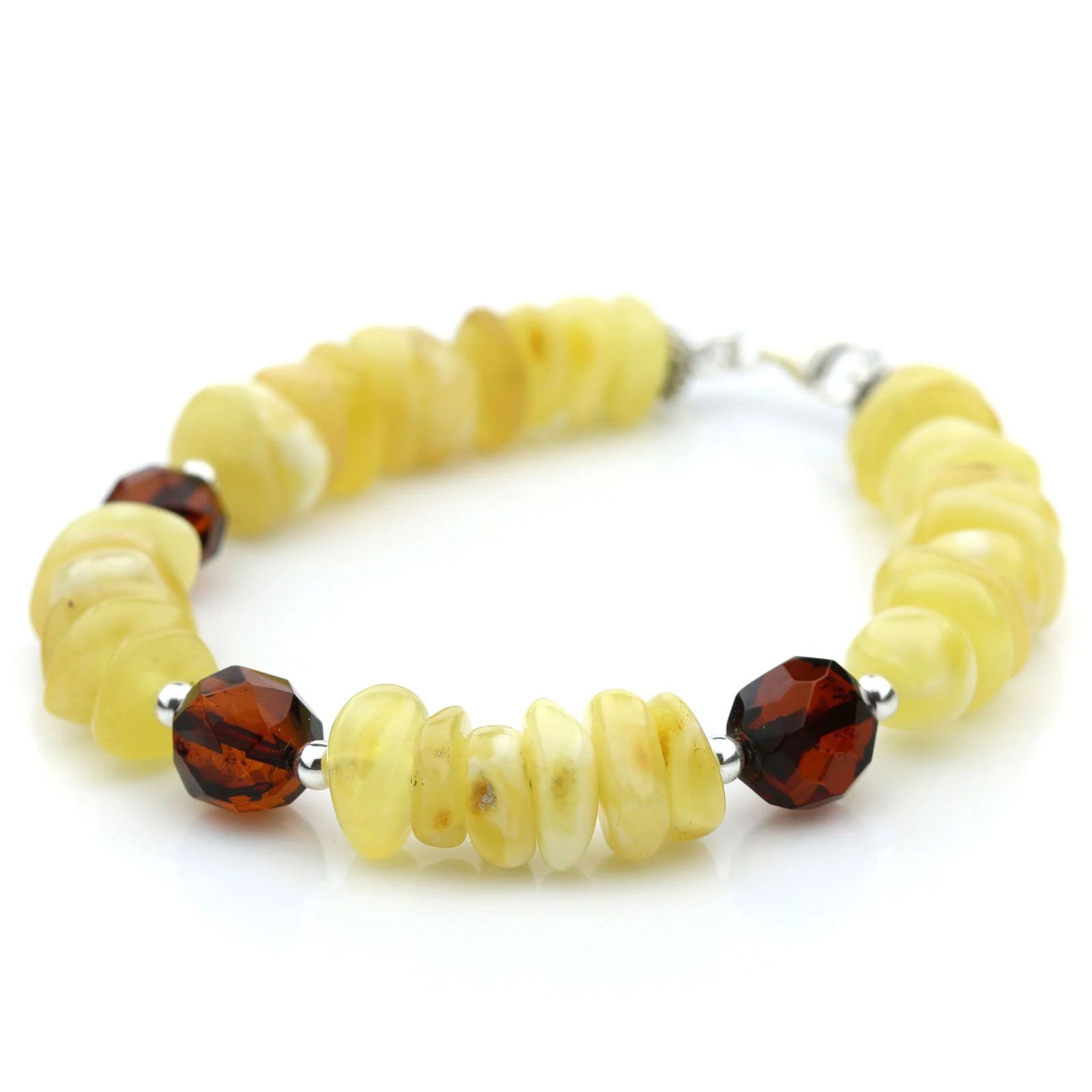 Adult Baltic Amber 925 Sterling Silver Bracelet. OCT23