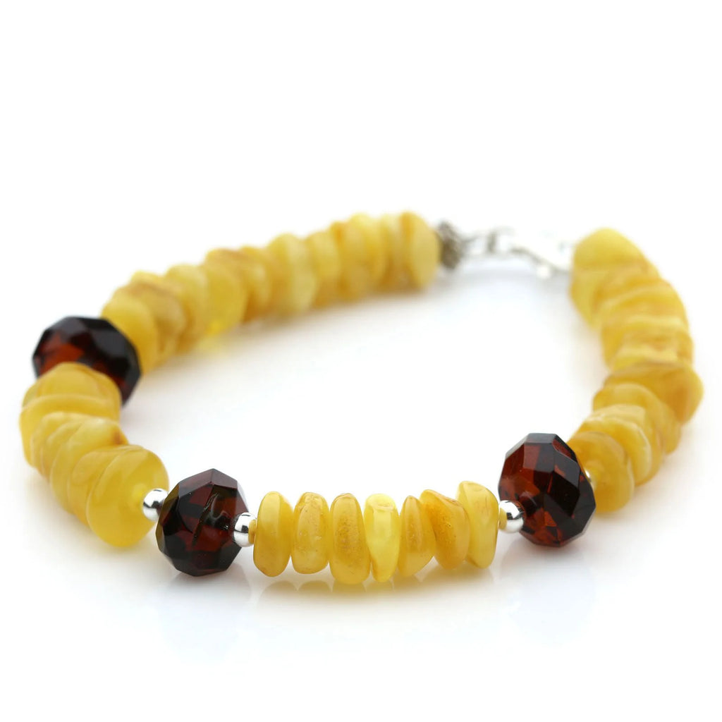 Adult Baltic Amber 925 Sterling Silver Bracelet. OCT24