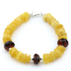 Adult Baltic Amber 925 Sterling Silver Bracelet. OCT24