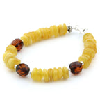 Adult Baltic Amber 925 Sterling Silver Bracelet. OCT25