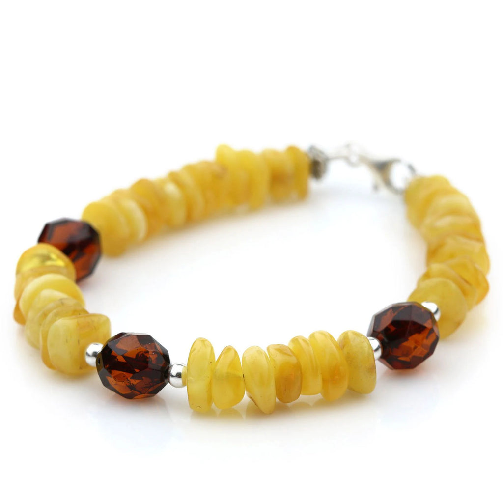 Adult Baltic Amber 925 Sterling Silver Bracelet. OCT25