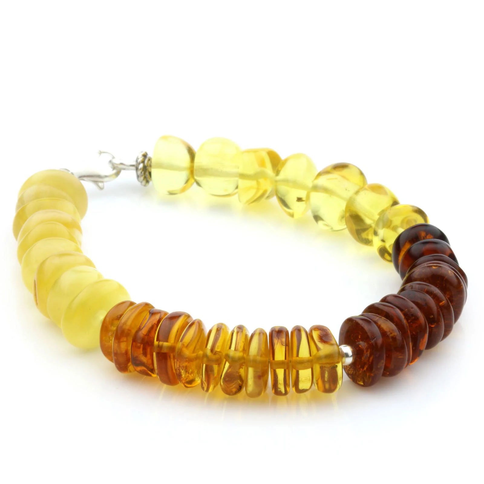 Adult Baltic Amber 925 Sterling Silver Bracelet. OCT28