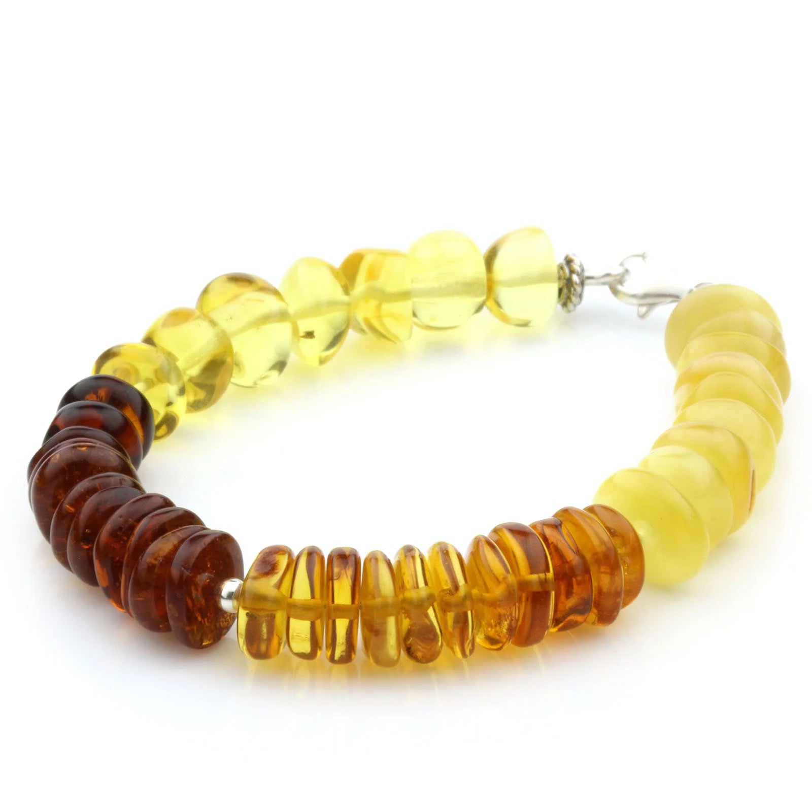 Adult Baltic Amber 925 Sterling Silver Bracelet. OCT28