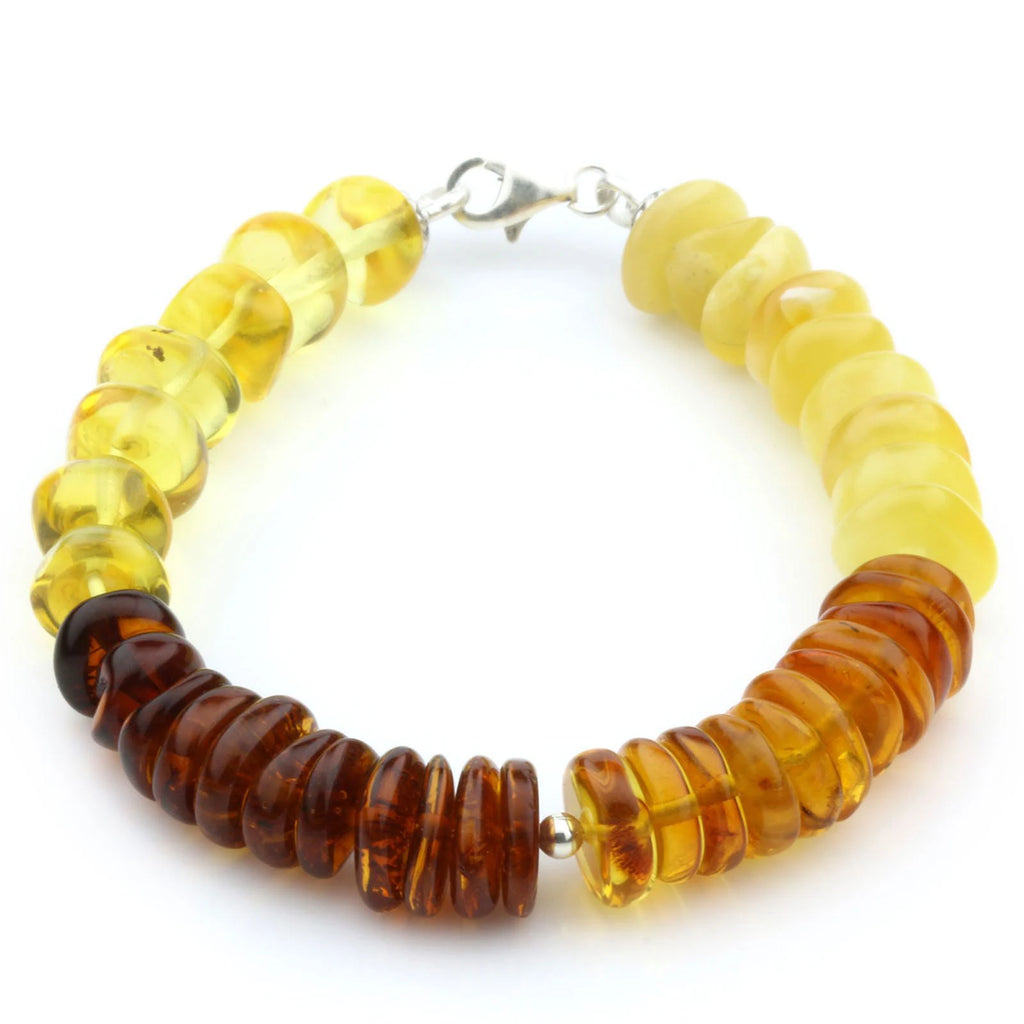 Adult Baltic Amber 925 Sterling Silver Bracelet. OCT27