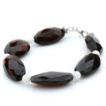 Adult Baltic Amber Shell 925 Sterling Silver Bracelet. OCT43