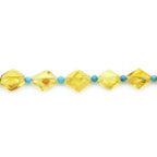 Adult Baltic Amber Turqouise 925 Sterling Silver Bracelet. OCT49A