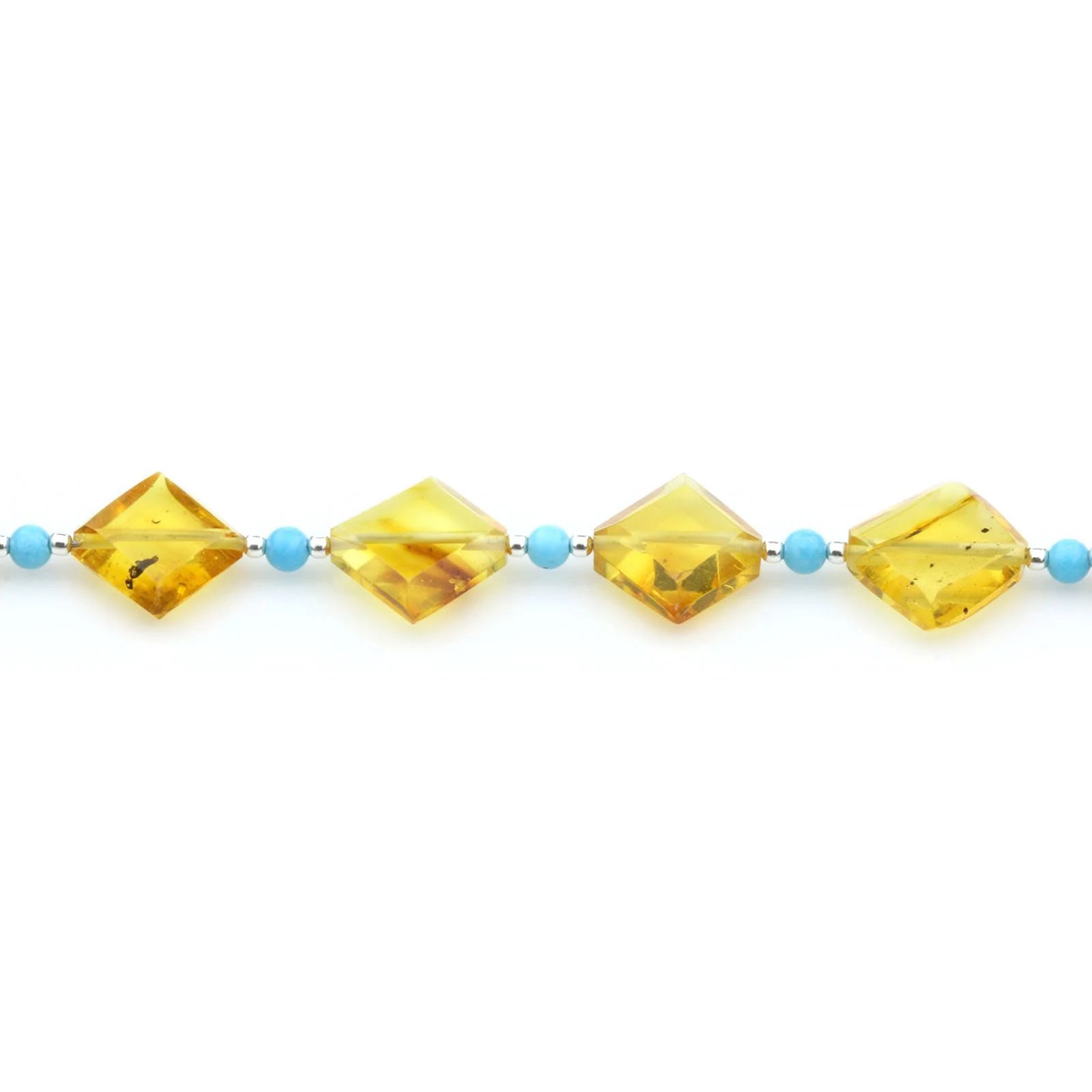 Adult Baltic Amber Turquoise 925 Sterling Silver Bracelet. OCT52B