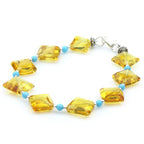 Adult Baltic Amber Turquoise 925 Sterling Silver Bracelet. OCT52B