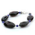 Adult Baltic Amber Lapis 925 Sterling Silver Bracelet. OCT74