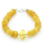 NATURAL BALTIC AMBER 925 STERLING SILVER BRACELET. SPT76