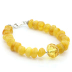 NATURAL BALTIC AMBER 925 STERLING SILVER BRACELET. SPT76