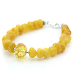 NATURAL BALTIC AMBER 925 STERLING SILVER BRACELET. SPT76