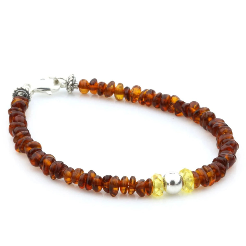 Adult Baltic Amber Sheel 925 Sterling Silver Bracelet. OCT86