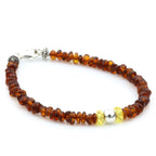 Adult Baltic Amber Sheel 925 Sterling Silver Bracelet. OCT86