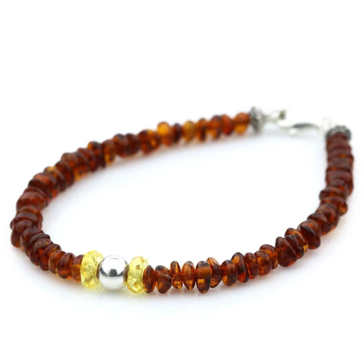 Adult Baltic Amber Sheel 925 Sterling Silver Bracelet. OCT86