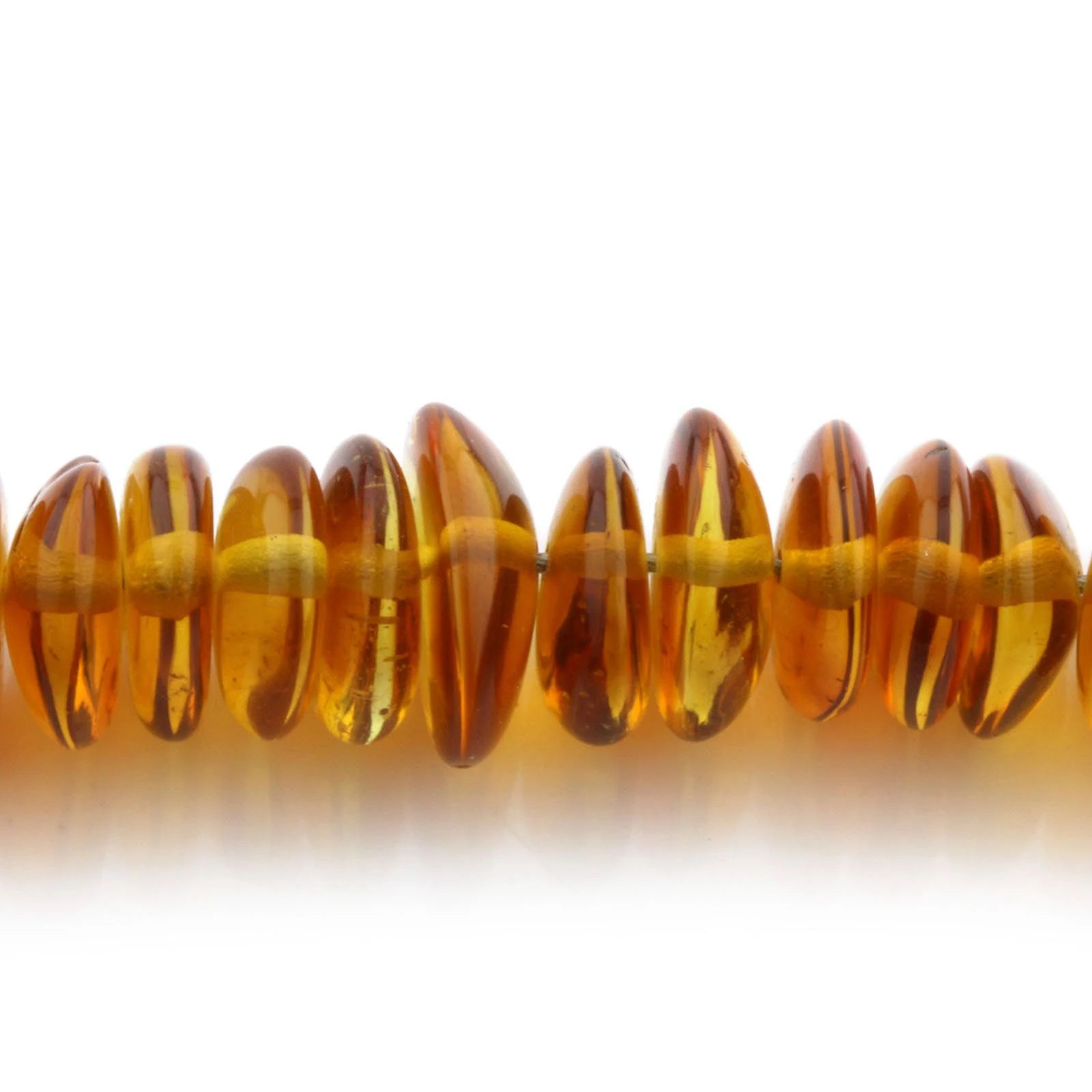 Adult Baltic Amber & 925 Sterling Silver Clasp Bracelet 18cm. SB07