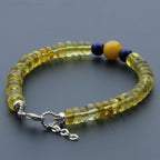 Adult Baltic Amber & 925 Sterling Silver Clasp Bracelet 7mm 19cm. SB113