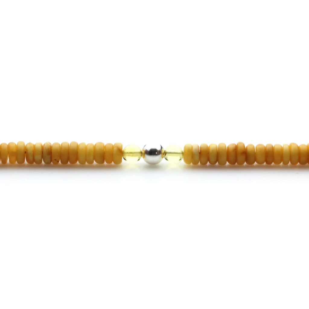 Adult Baltic Amber & 925 Sterling Silver Clasp Bracelet 18cm. SB114