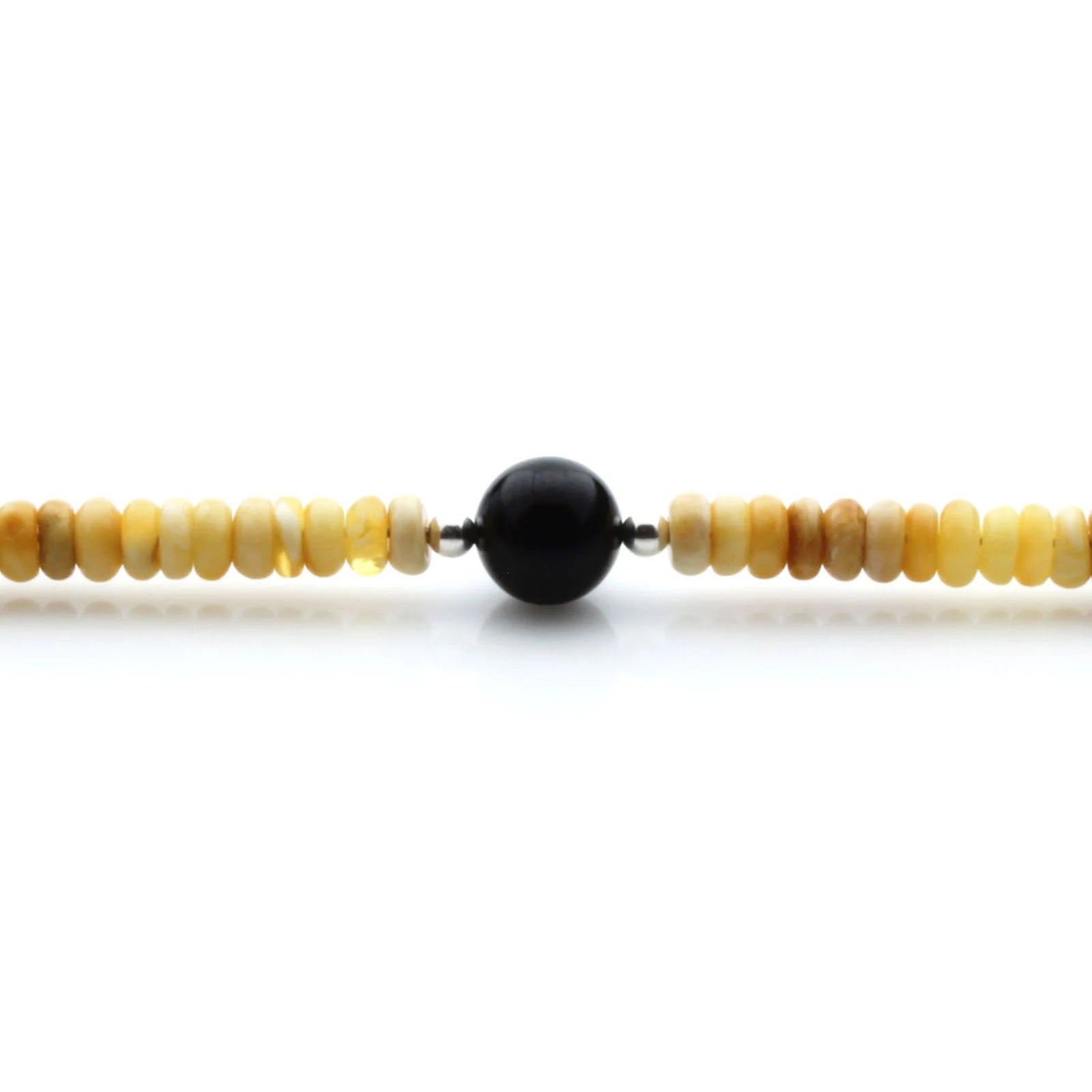 Adult Baltic Amber & 925 Sterling Silver Clasp Bracelet 5mm 18cm. SB138