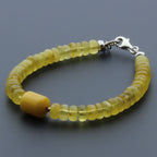 Adult Baltic Amber & 925 Sterling Silver Clasp Bracelet 6mm 18cm. SB125