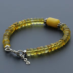Adult Baltic Amber & 925 Sterling Silver Clasp Bracelet 7mm 19cm. SB126