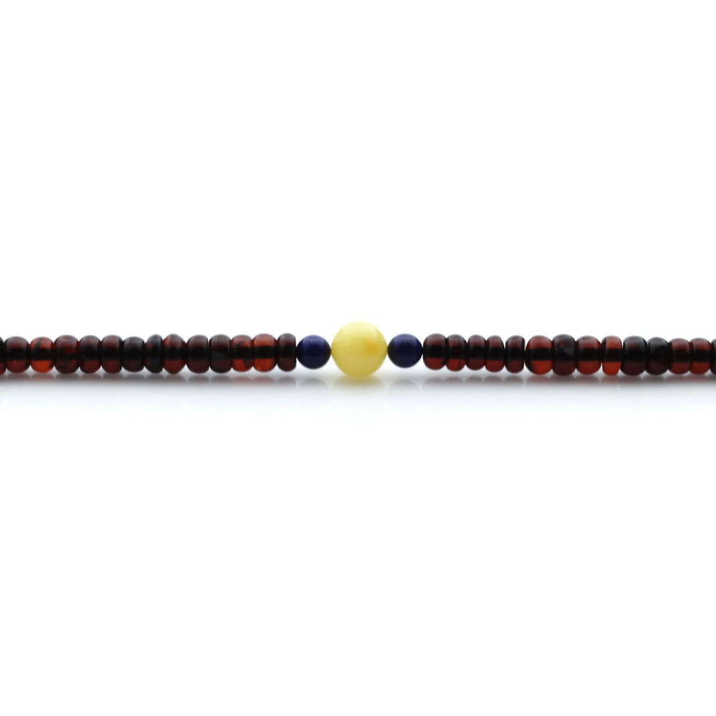 Adult Baltic Amber & 925 Sterling Silver Clasp Bracelet 18cm. SB118