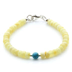 Adult Baltic Amber & 925 Sterling Silver Clasp Bracelet 5mm 19cm. SB136