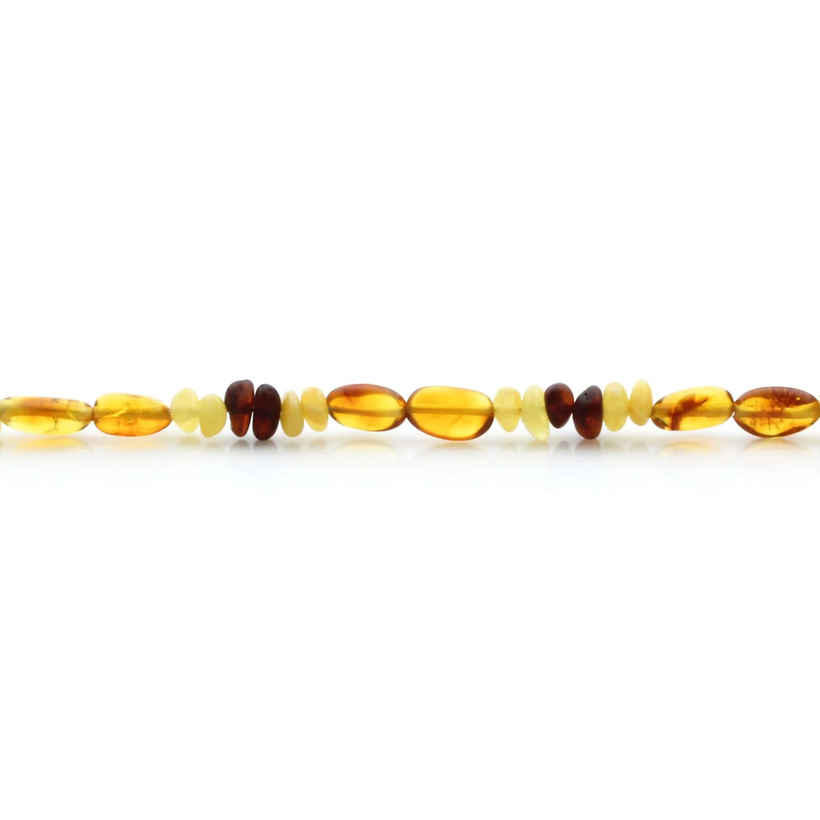 Adult Baltic Amber Necklace & 925 Sterling Silver Clasp 45cm. LE04