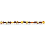 Adult Baltic Amber Necklace & 925 Sterling Silver Clasp 45cm. LE18