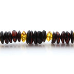 Adult Baltic Amber Bracelet & 925 Sterling Silver Clasp 18cm. LE35