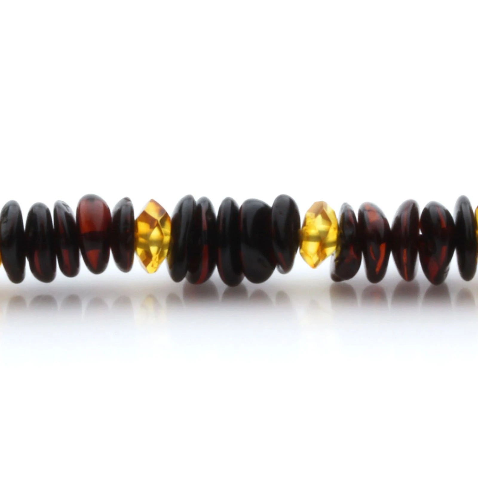 Adult Baltic Amber Bracelet & 925 Sterling Silver Clasp 18cm. LE35