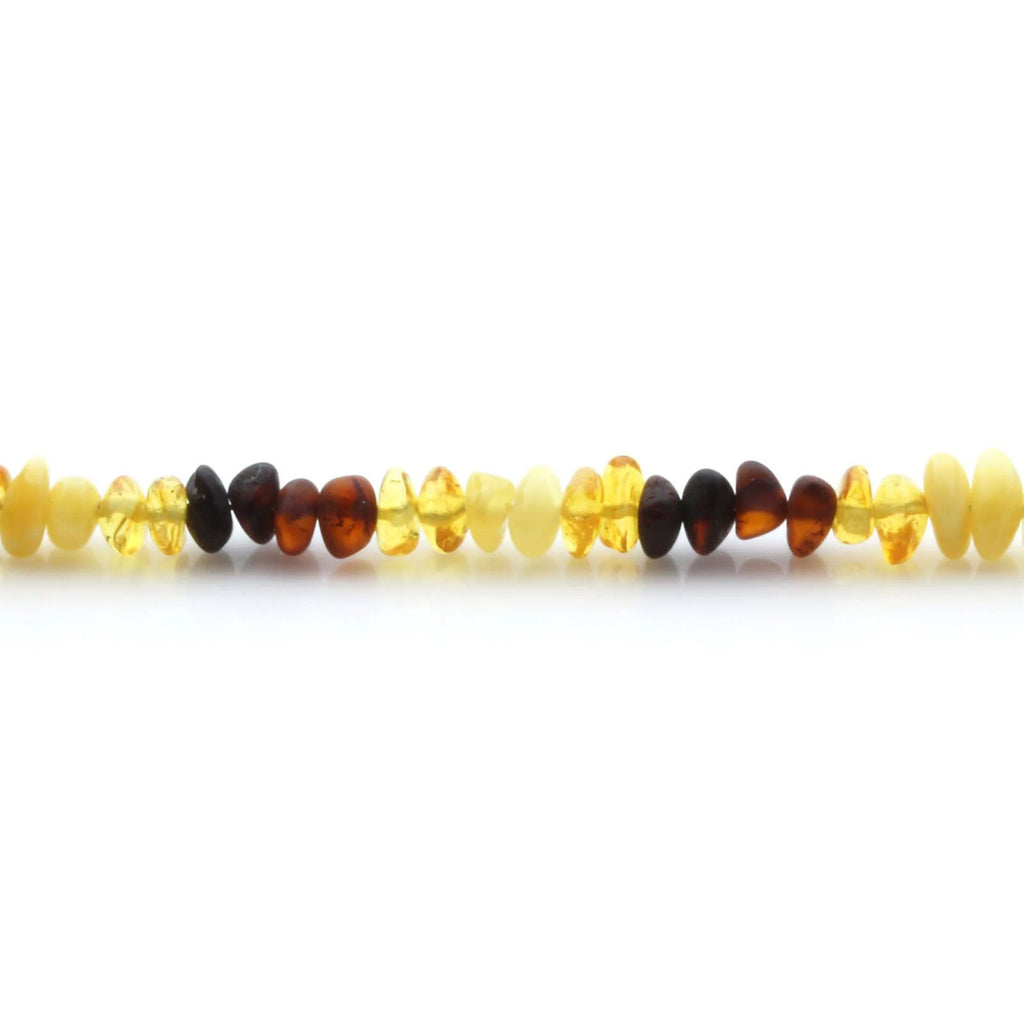 Adult Baltic Amber Bracelet & 925 Sterling Silver Clasp 18cm. LE08