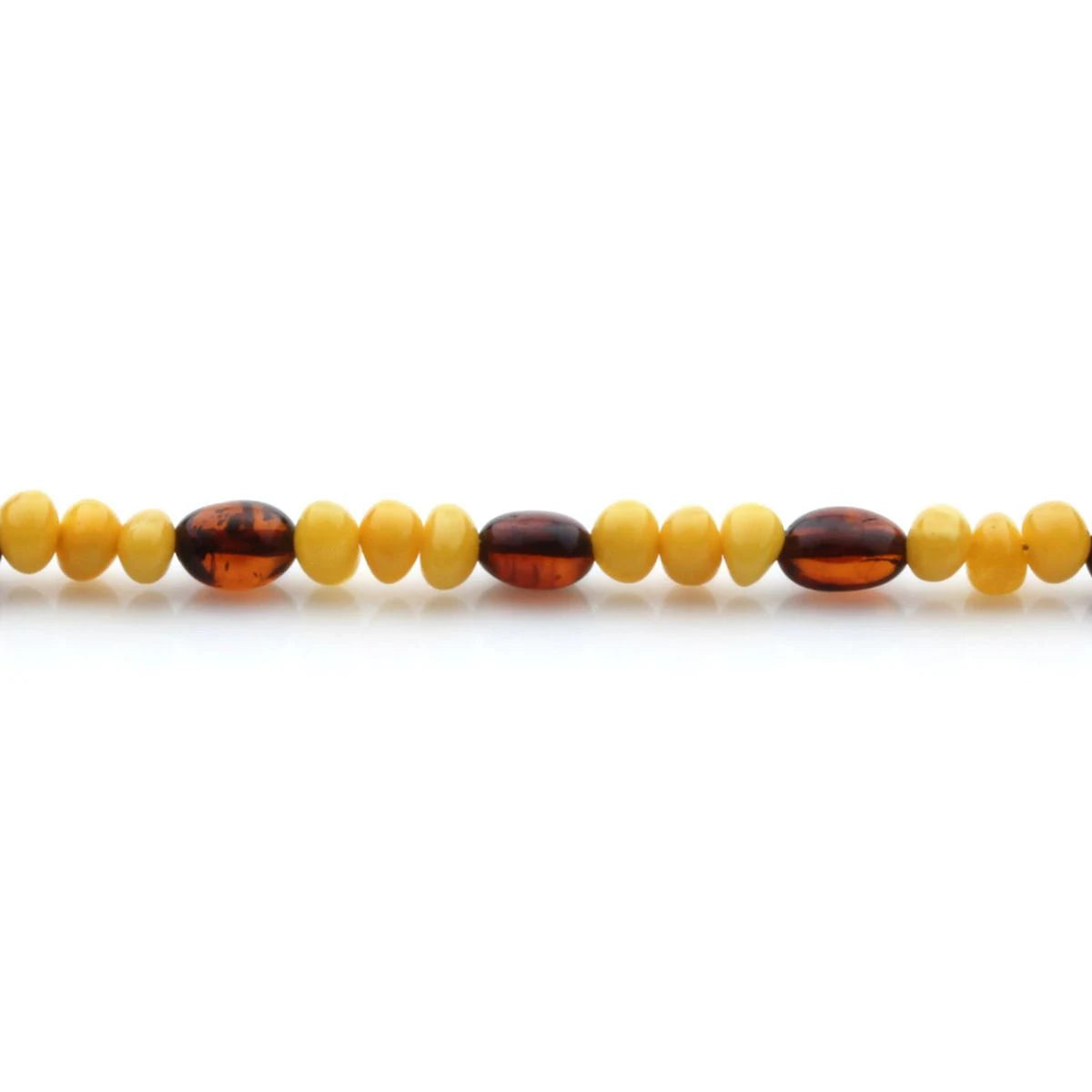 Adult Baltic Amber Bracelet & 925 Sterling Silver Clasp 18cm. LE22