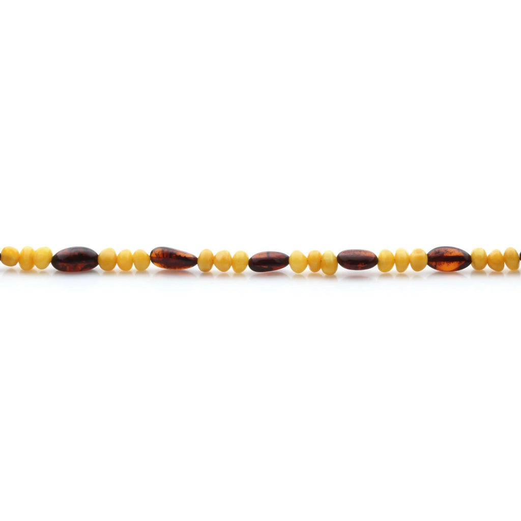 Adult Baltic Amber Necklace & 925 Sterling Silver Clasp 45cm. LE22