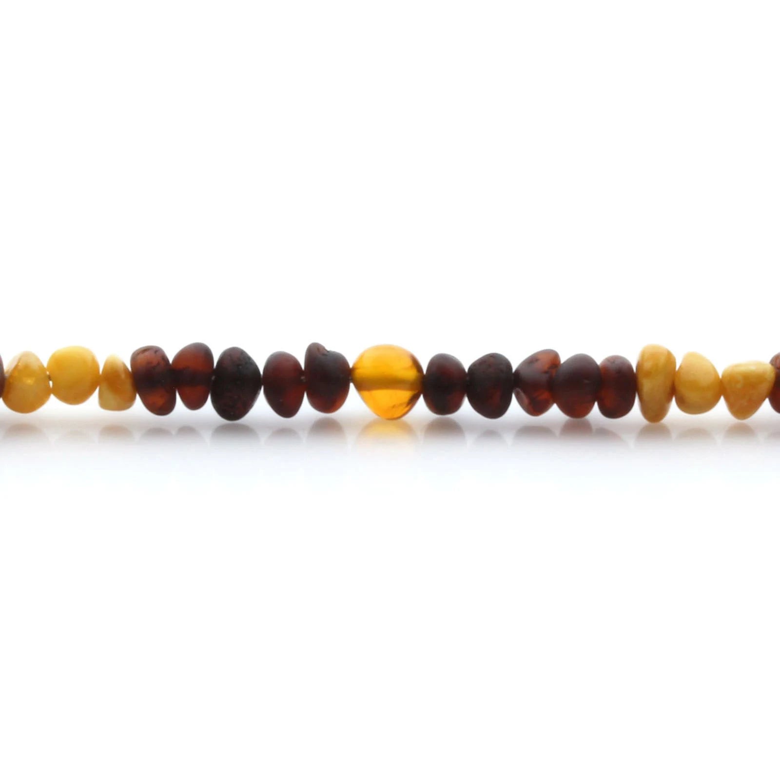Adult Baltic Amber Bracelet & 925 Sterling Silver Clasp 18cm. LE09