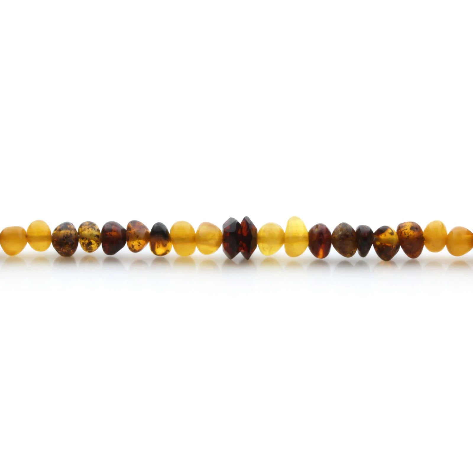 Adult Baltic Amber Bracelet & 925 Sterling Silver Clasp 18cm. LE26