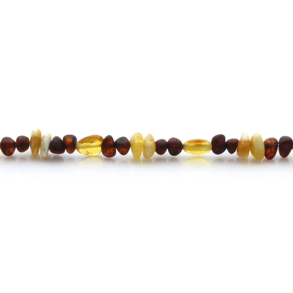 Adult Baltic Amber Bracelet & 925 Sterling Silver Clasp 18cm. LE18